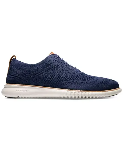 Men's 2.Zerogrand Stitchlite Oxford Shoes - Marine Blue/Vapor Grey - 2