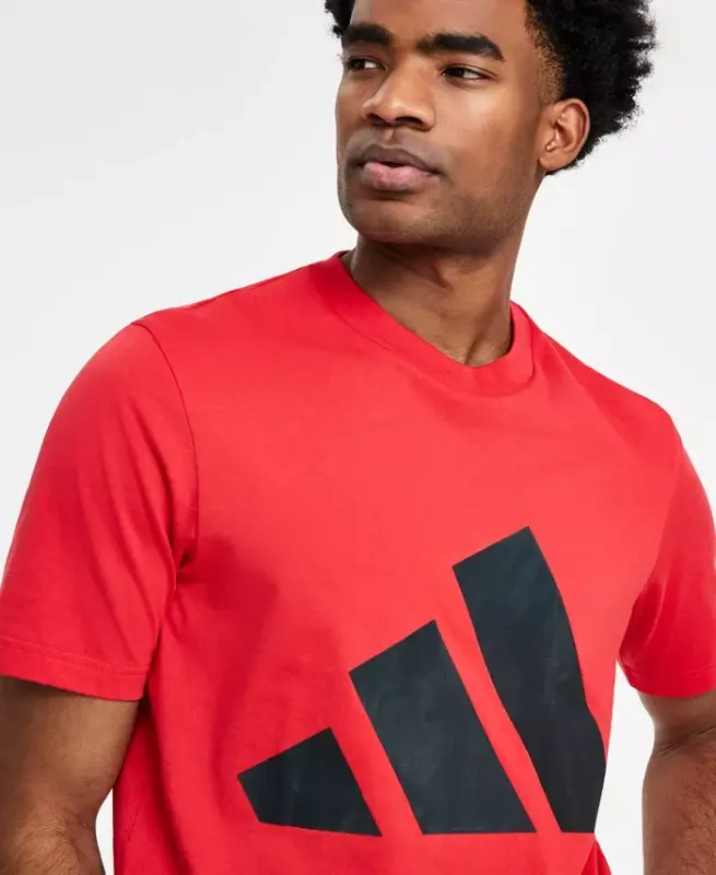 Men's 3 Bar Logo Graphic Cotton T-Shirt-Purrub/bla - 8
