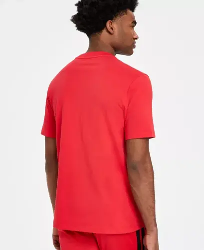 Men's 3 Bar Logo Graphic Cotton T-Shirt-Purrub/bla - 9