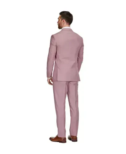 Men's 3-Piece Premium Vested 3-Piece Slim Fit Suit-Dusty rose - BRAVEMAN (1)