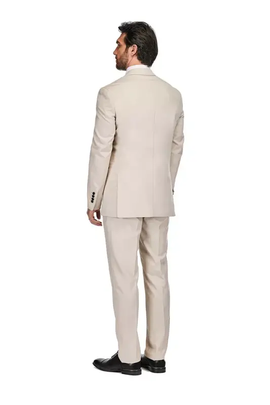 Men's 3-Piece Slim Fit Tuxedo with Peak Lapel - 4