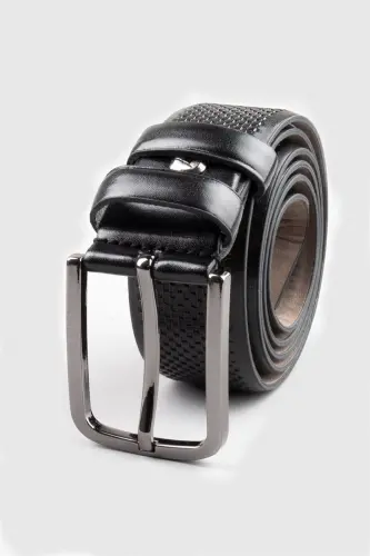 Erkek 3,5 cm. Klasik Lacivert Kemer-Lacivert2 - 1