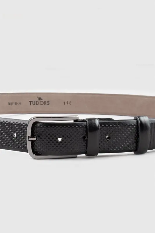 Erkek 3,5 cm. Klasik Lacivert Kemer-Lacivert2 - 2