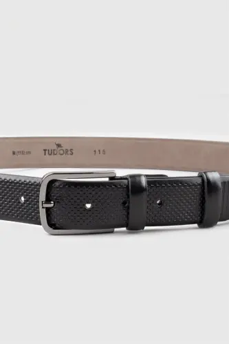 Erkek 3,5 cm. Klasik Lacivert Kemer-Lacivert2 - TUDORS (1)