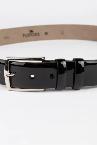 Erkek 3,5 cm. Klasik Siyah Kemer-Siyah4 - TUDORS (1)