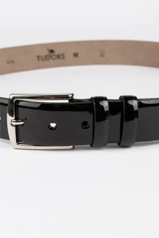 Erkek 3,5 cm. Klasik Siyah Kemer-Siyah4 - 2