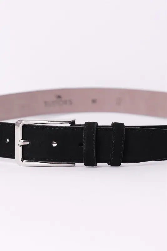 Erkek 3,5 cm. Klasik Siyah Kemer-Siyah9 - 2