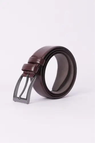 Erkek 3,5 Cm Klasik Taba Renk Kemer-Taba1 - 1