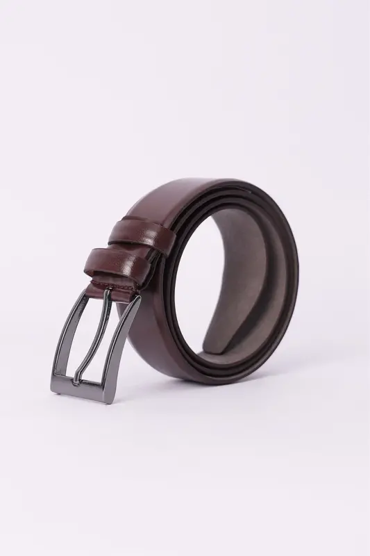 Erkek 3,5 Cm Klasik Taba Renk Kemer-Taba1 - TUDORS