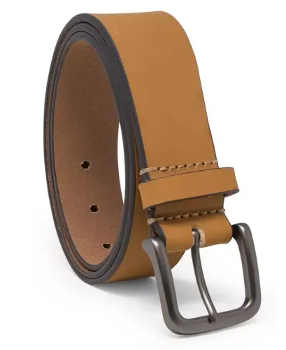 Men's 35mm Classic Jean Leather Belt-Wheat 