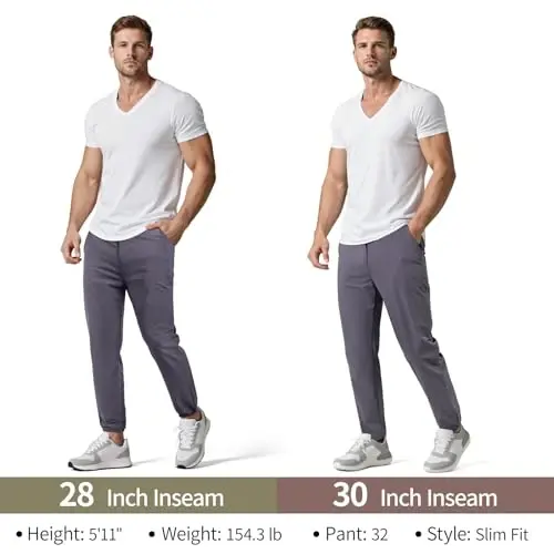 Men's 4-Way Stretch Slim Tapered Fit Golf Joggers -30