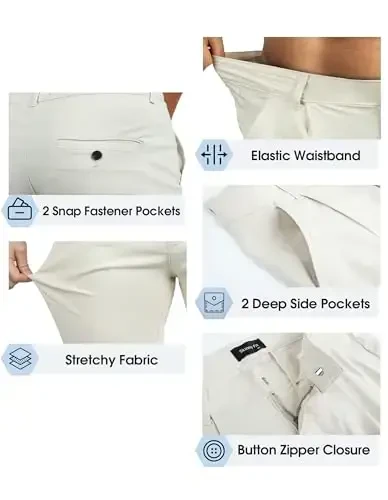 Men's 4-Way Stretch Slim Tapered Fit Golf Joggers -30