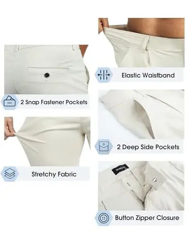 Men's 4-Way Stretch Slim Tapered Fit Golf Joggers -30