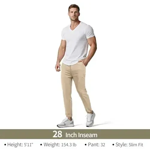 Men's 4-Way Stretch Slim Tapered Fit Golf Joggers -30