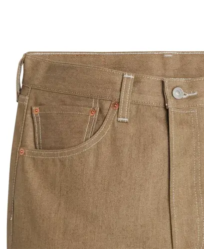 Erkek 501™ Regular-Fit Düğmeli Fermuarsız Esnemeyen Jean - Bej - 6