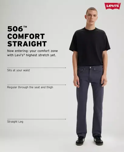 Men's 506™ Comfort Straight-Leg Stretch Jeans - Midnight Rest Adv - 6