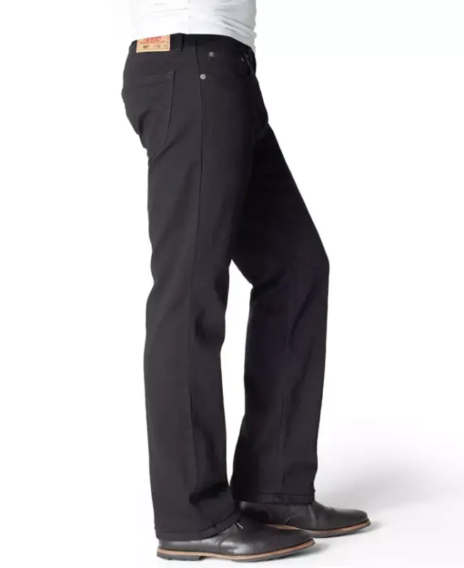 Men's 559 Relaxed Straight-Fit Stretch Jeans - Black - 3
