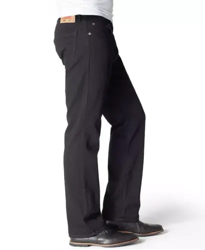 Men's 559 Relaxed Straight-Fit Stretch Jeans - Black - 3