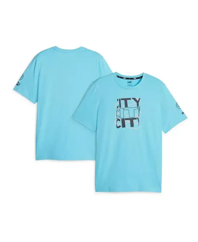 Men's Sky Blue Manchester City FtblCore Graphic T-shirt - Blue - 1