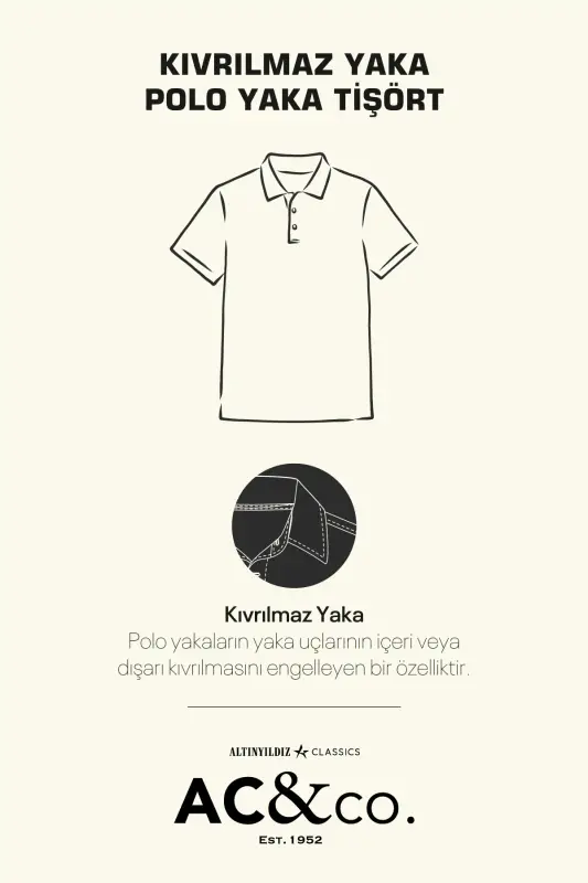 Erkek Açık Mavi Slim Fit Dar Kesim %100 Pamuk Kıvrılmaz Polo Yaka Tişört-Açık Mavi - 3