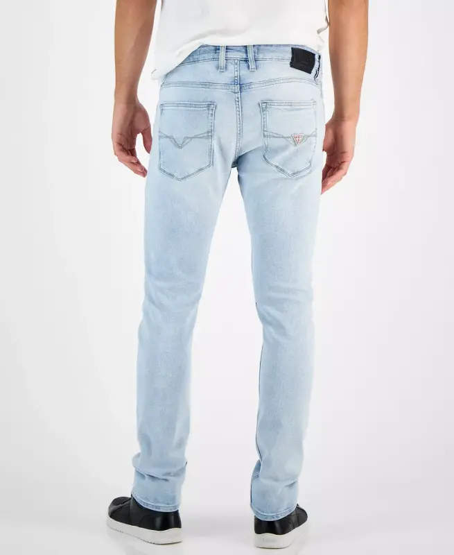 Men's Light-Wash Slim Tapered Fit Jeans - Pitch Wash - 4