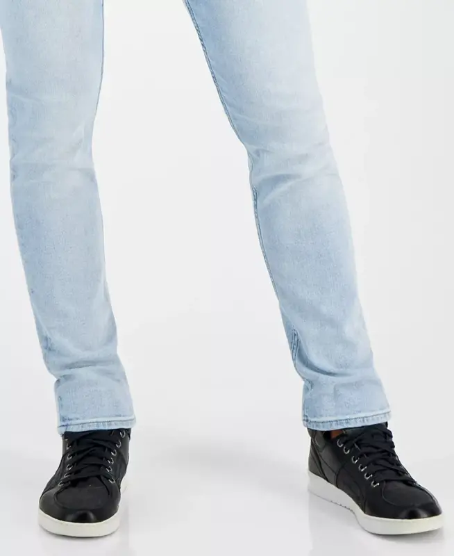 Men's Light-Wash Slim Tapered Fit Jeans - Pitch Wash - 6