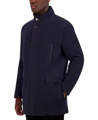 Men's Heavy Plush Car Coat - Navy 