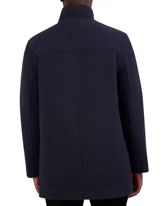 Men's Heavy Plush Car Coat - Navy - 2