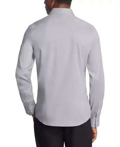 Men's Airsoft Slim Fit Untucked Length Wrinkle Free Stretch Dress Shirt - MICHAEL KORS (1)