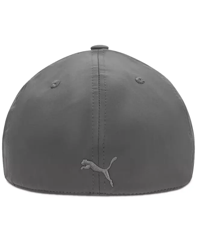 Men's Alloy Solid Color Cat Logo Stretch Fit Cap - Gray/Quiet Shade - 3