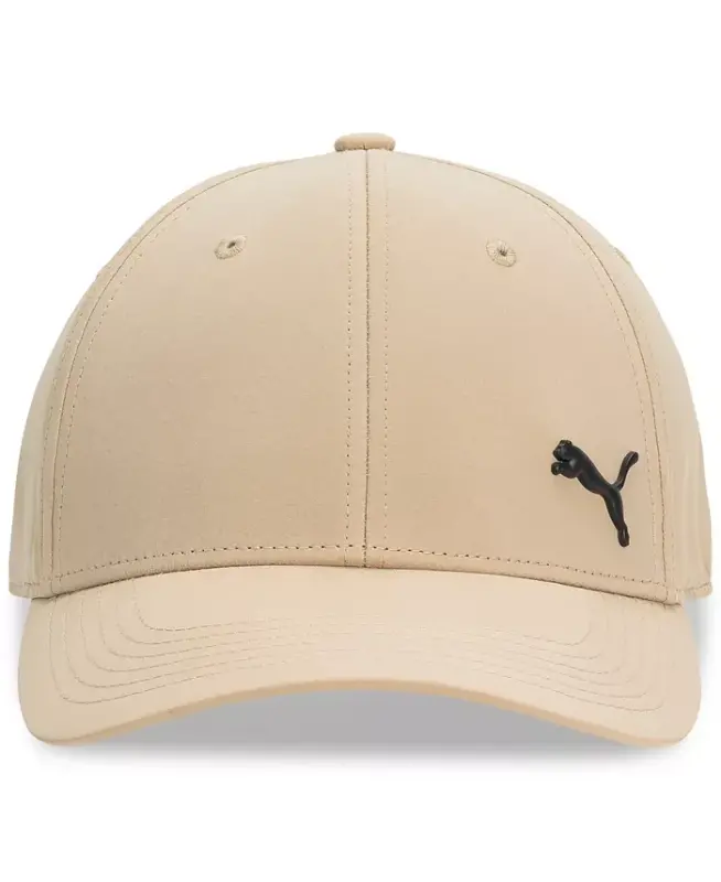 Men's Alloy Solid Color Cat Logo Stretch Fit Cap - Khaki - 1