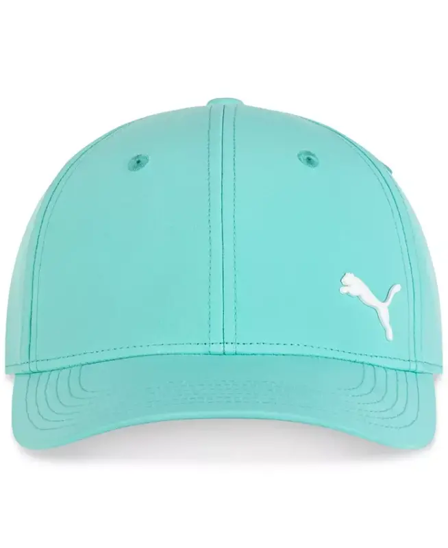 Men's Alloy Solid Color Cat Logo Stretch Fit Cap - Turq/Aqua - 1