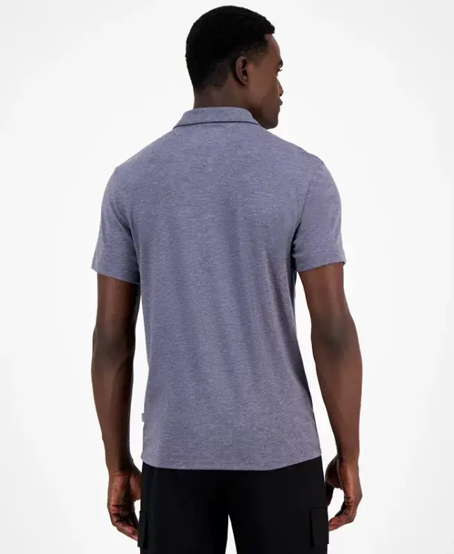 Men's AlfaTech Stretch Solid Polo Shirt, Created for Modazone-Oxford Heather - 2