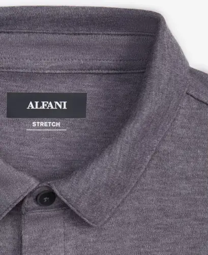 Men's AlfaTech Stretch Solid Polo Shirt, Created for Modazone-Oxford Heather - 3