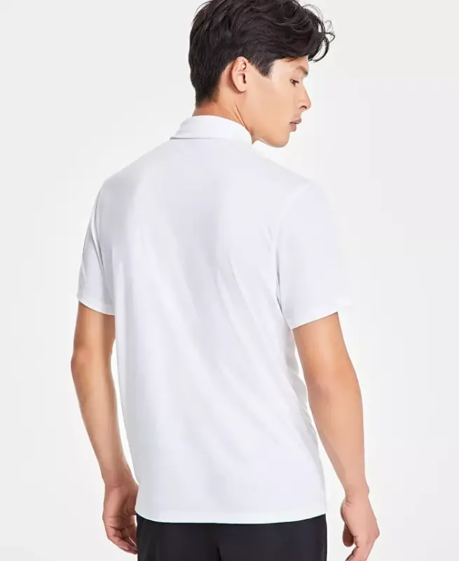Men's AlfaTech Stretch Solid Polo Shirt, Created for Modazone-Bright White - 2