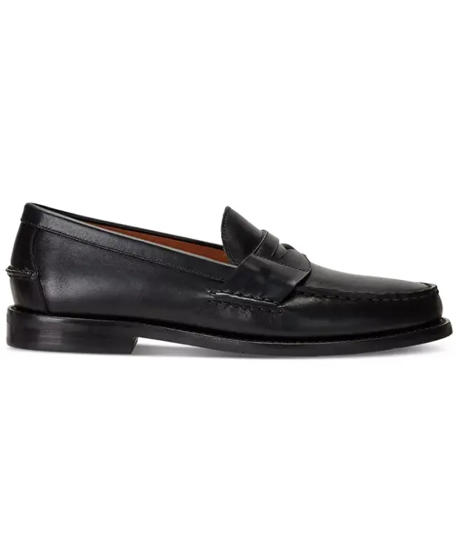 Men's Alston Leather Penny Loafers - Black - 2