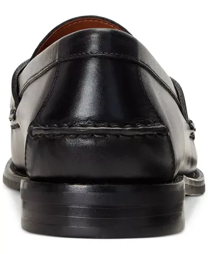 Men's Alston Leather Penny Loafers - Black - 3