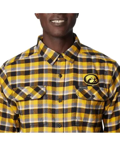 Men's Gold Iowa Hawkeyes Flare Gun Flannel Long Sleeve Shirt - Gold - 2