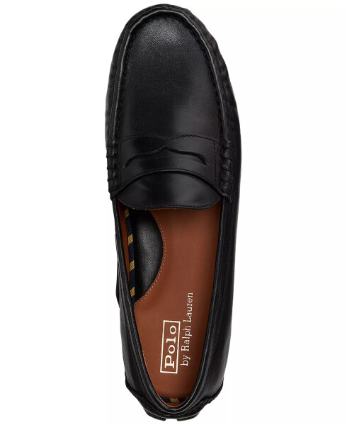 Erkek Anders Deri Penny Loafer Siyah - 4