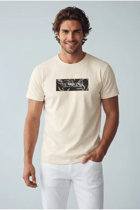 Erkek Antique White T-Shirt - White - 1