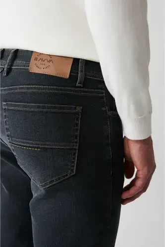 Erkek Antrasit Eskitme Yıkamalı Pantolon A32Y3506 - 7