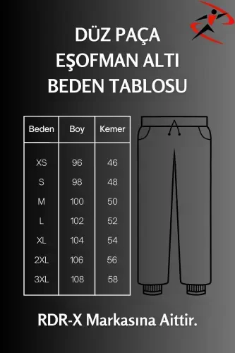 Erkek Antrasit - Gri Rahat Kesim Düz Paça Nakış Detaylı Penye Kumaş Eşofman Altı-Antrasit - 6