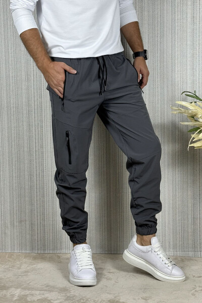 Erkek Antrasit Yazlık Outdoor Spor Likra Jogger Pantolon - 10