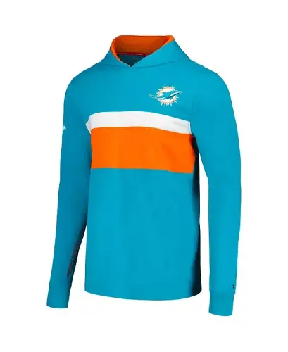 Men's Aqua Miami Dolphins Morgan Long Sleeve Hoodie T-shirt - Aqua - TOMMY HILFIGER (1)