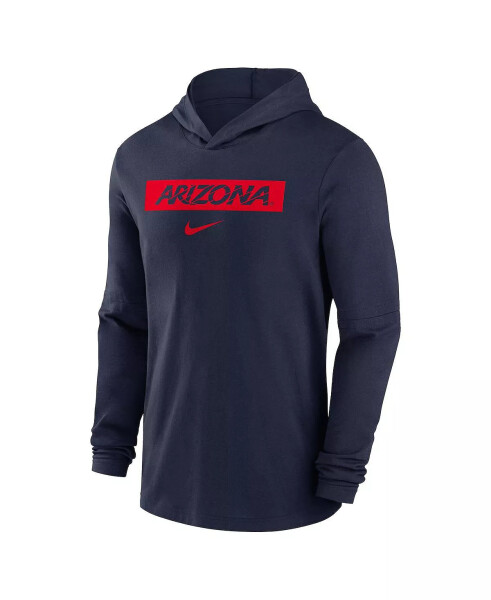 Erkek Arizona Wildcats Sideline Hoodie Performans Uzun Kollu Tişört Lacivert - 2