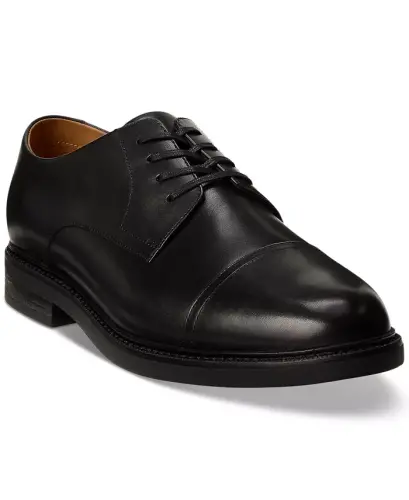 Men's Asher Leather Cap-Toe Dress Shoe - Black 