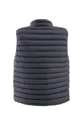 Erkek Astarlı Rüzgar Geçirmez Regular Fit Lacivert Şişme Yelek-Lacivert - 2