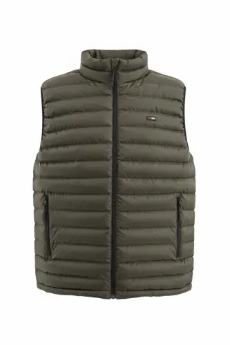 Erkek Astarlı Su ve Rüzgar Geçirmez Regular Fit Haki Şişme Yelek-Haki - 1