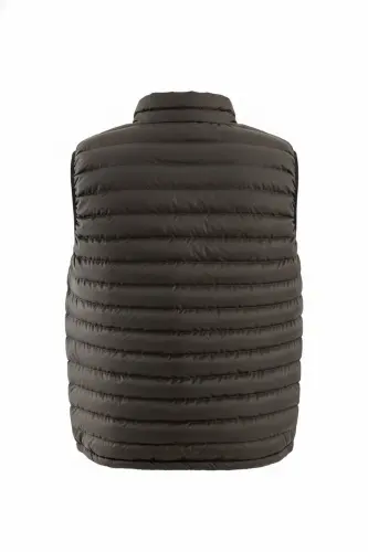 Erkek Astarlı Su ve Rüzgar Geçirmez Regular Fit Haki Şişme Yelek-Haki - 2