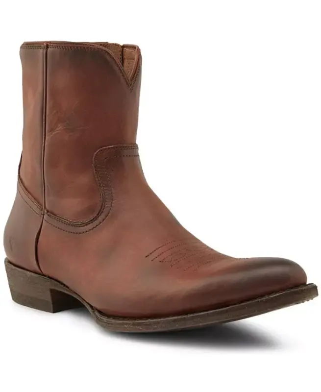 Men's Austin Inside-Zip Boots - Cognac Leather - FRYE